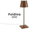 Zafferano Lampada da Tavolo Poldina 230v Corten Cct2200/2700/3000k 400/440/451lm Zafferano