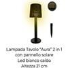 Giocoplast Natale Lampada da Tavolo Aura 2 in 1 Solare led Bianco Caldo per Giardino Terrazzo