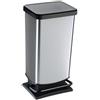 Roth Pattumiera con Pedale 40 lt. Paso Argento Metallizzato