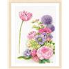 Lanarte Set per punto croce Lanarte "Floral candy floss Marjolein Bastin Evenweave", schema contato, 32x48cm