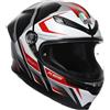 Agv Casco Moto Integrale AGV K6 S KARVE Opaco Nero Bianco Rosso