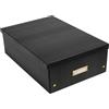 EXACOMPTA - Rif. 62451E - 1 scatola portaoggetti Neo Déco, in cartone, consegnata smontata, facile da montare grazie ai bottoni automatici, formato A3, dimensioni 33 x 50 x 18 cm, colore nero