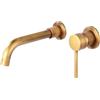 imiiHO 017 Rubinetto per lavabo da parete, ottone spazzolato, tono bronzo, rubinetto da parete per bagno