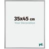 yd. Your Decoration - Cornice 35x45 cm - Argento Lucente - Cornice Decorativa Parete in Plastica con Vetro in acryl - Antiriflesso - 35x45 Cornice - Annecy