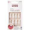 Kiss Salon Naturals Double Take Kit 28 Unghie Artificiali Bianche Corte Punta Squadrata E Colla 2 Gr