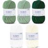 iEGrow Filato per uncinetto (50 g x 5 Colori), Lana Gomitoli a 5 fili, Filato per Maglieria e Uncinetto, Kit di Lana per Maglieria e Artigianato, Filato Acrilico Super Morbido per Principianti e Bambini 01