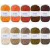 iEGrow Filato per uncinetto (50 g x 10 Colori), Lana Gomitoli a 5 fili, Filato per Maglieria e Uncinetto, Kit di Lana per Maglieria e Artigianato, Filato Acrilico Super Morbido per Principianti e Bambini 01