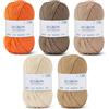 iEGrow Filato per uncinetto (50 g x 5 Colori), Lana Gomitoli a 5 fili, Filato per Maglieria e Uncinetto, Kit di Lana per Maglieria e Artigianato, Filato Acrilico Super Morbido per Principianti e Bambini 07