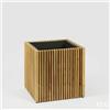EDG Enzo De Gasperi Vaso Listelli Qudrato Legno di Acacia Brown 50 x 51 x 51 Cm