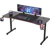 JUMMICO 160 * 60 Scrivania Gaming, Tavolo da Gaming, Scrivania per Computer, Postazione Gamer con Piano del Tavolo in Fibra di Carbonio Adatto Sia per i Giocatori Che per l'uso in Ufficio