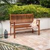 DEGHI Panchina da giardino 2 posti 120x60 cm in legno teak - Louis