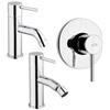JACUZZI - RUBINETTERIA Set di miscelatori per lavabo bidet e incasso doccia Jacuzzi - Rubinetteria serie Gun ottone cromato