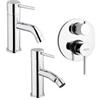 JACUZZI - RUBINETTERIA Miscelatori in set Jacuzzi - Rubinetteria Gun lavabo + bidet + incasso doccia con deviatore ottone cromato