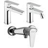 JACUZZI - RUBINETTERIA Set di miscelatori per lavabo bidet e esterno doccia Jacuzzi - Rubinetteria serie Inca design moderno