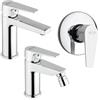 JACUZZI - RUBINETTERIA Set miscelatori lavabo + bidet + incasso doccia senza deviatore e scarico Jacuzzi - Rubinetteria Inca