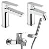 JACUZZI - RUBINETTERIA Set di miscelatori per lavabo bidet e vasca da bagno Jacuzzi - Rubinetteria serie Inca