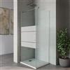 DEGHI Box doccia 70x80 cm battente sx in cristallo anticalcare serigrafato 195h - Tempo Evo