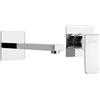 JACUZZI - RUBINETTERIA Miscelatore lavabo a muro design squadrato bocca 19 cm cromato - Tanka di Jacuzzi Rubinetteria