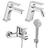 JACUZZI - RUBINETTERIA Set miscelatori Jacuzzi - Rubinetteria Plaza lavabo bidet e vasca con accessori