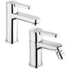 JACUZZI - RUBINETTERIA Coppia di miscelatori Jacuzzi - Rubinetteria Flag bidet e lavabo per piletta click clack