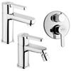 Jacuzzi - Rubinetteria set miscelatori per bidet lavabo e incasso doccia con deviatore per piletta