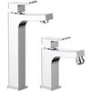 JACUZZI - RUBINETTERIA Set miscelatori lavabo canna alta e bidet per piletta click clack Jacuzzi - Rubinetteria Tanka ottone cromato