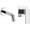 JACUZZI - RUBINETTERIA Miscelatore lavabo a muro bocca 19 cm cromato Crux di Jacuzzi - Rubinetteria