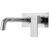 JACUZZI - RUBINETTERIA Miscelatore lavabo a muro con piastra e canna 19 cm cromato Crux di Jacuzzi - Rubinetteria