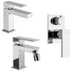 JACUZZI - RUBINETTERIA Set miscelatori lavabo bidet doccia a incasso con deviatore per piletta click clack Jacuzzi - Rubinetteria Crux