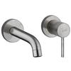 JACUZZI - RUBINETTERIA Miscelatore lavabo a muro canna 19 cm in ottone satinato - Gun di Jacuzzi - Rubinetteria