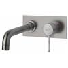 JACUZZI - RUBINETTERIA Miscelatore lavabo incasso canna 19 cm in ottone satinato - Gun di Jacuzzi - Rubinetteria