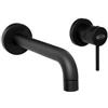 JACUZZI - RUBINETTERIA Miscelatore lavabo a muro canna 19 cm nero opaco - Gun di Jacuzzi - Rubinetteria
