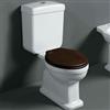 SIMAS Wc monoblocco in ceramica con scarico a muro per bagno stile rétro copri wc noce - Londra di Simas