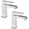 JACUZZI - RUBINETTERIA Coppia di miscelatori per lavabo e bidet a cascata per piletta click clack Jacuzzi - Rubinetteria
