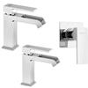 JACUZZI - RUBINETTERIA Set di miscelatori lavabo + bidet + incasso doccia Jacuzzi - Rubinetteria serie Crux