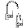JACUZZI - RUBINETTERIA Coppia miscelatori collo alto canna girevole ottone cromato Jacuzzi - Rubinetteria Gun per piletta click clack