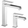 JACUZZI - RUBINETTERIA Coppia di miscelatori a cascata lavabo alto e bidet per piletta click clack Jacuzzi - Rubinetteria