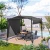 DEGHI Gazebo 3x3 m con in acciaio antracite con telo scorrevole grigio - Bodega