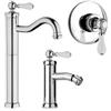 JACUZZI - RUBINETTERIA Set miscelatori lavabo bidet doccia incasso Jacuzzi - Rubinetteria miscelatori BRERA cromo e bianco per piletta click clack