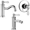 JACUZZI - RUBINETTERIA Miscelatori lavabo bidet e incasso doccia Jacuzzi - Rubinetteria BRERA cromo e bianco per piletta