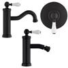 JACUZZI - RUBINETTERIA Set miscelatori nero e bianco lavabo bidet e incasso doccia Jacuzzi - Rubinetteria BRERA per piletta