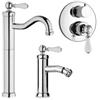 JACUZZI - RUBINETTERIA Set miscelatore lavabo bidet incasso doccia con deviatore Jacuzzi - Rubinetteria BRERA cromo e bianco