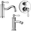 JACUZZI - RUBINETTERIA Miscelatori lavabo bidet e incasso doccia con deviatore Jacuzzi - Rubinetteria BRERA ottone e ceramica bianca