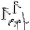 JACUZZI - RUBINETTERIA Set di miscelatori per lavabo bidet e vasca serie Ray di Jacuzzi - Rubinetteria