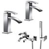 JACUZZI - RUBINETTERIA Lavabo bidet e vasca con doccino set di miscelatori Glint di Jacuzzi - Rubinetteria