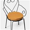 DEGHI Cuscino da esterno rotondo 38 cm per sedia in poliestere idrorepellente senape con lacci - Joss
