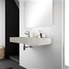 DEGHI Top in HPL con lavabo integrato 100 cm vasca a sinistra grigio cemento alfa - Jalama