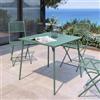 DEGHI Tavolo da giardino 80x80 cm in acciaio verde marino - Faber