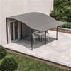 DEGHI Pergola 4x4 m in acciaio nero con telo grigio a ribalta richiudibile - Tharros