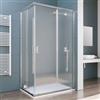DEGHI Box doccia 70x120 cm angolare scorrevole con vetro stampato e profilo cromo 200h - Skin